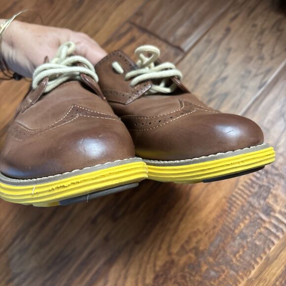 Sketchers Women Brogue Brown Faux Leather Sole Rubber Lace Up Shoes 8 - Picture 7 of 9